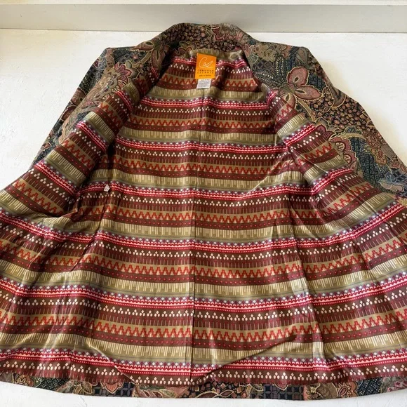 ❌❌SOLD❌❌ Vintage Christian Lacroix paisley tapestry blazer with rhinestone Sz 10 - Picture 8 of 12